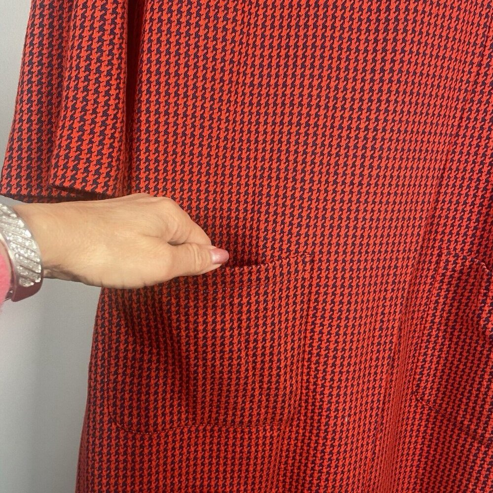 Boden Red Textured Midi Dress - Picture 4 of 14